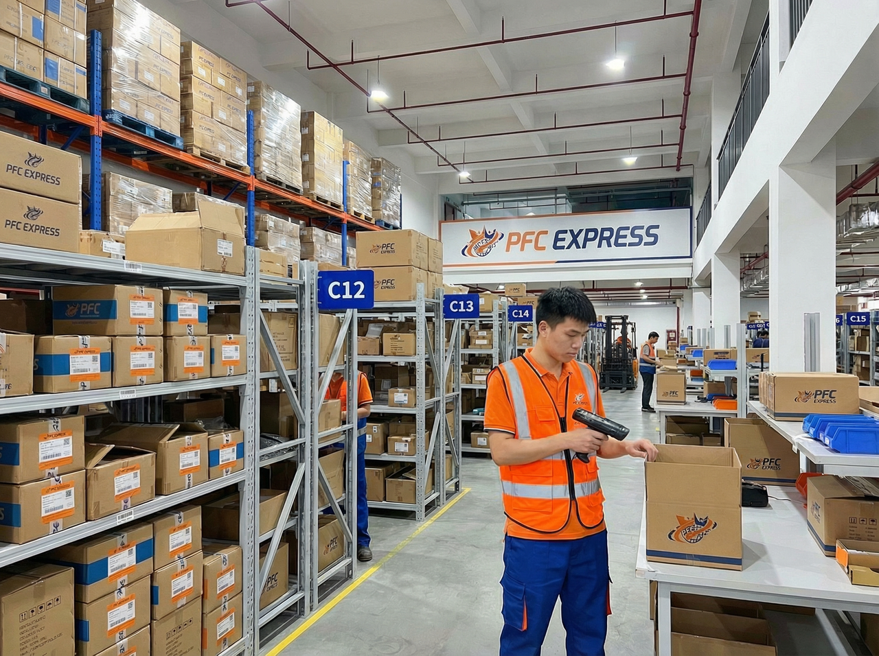 PFC Express Warehouse Facility in Shenzhen - Modern climate-controlled storage with 24/7 security